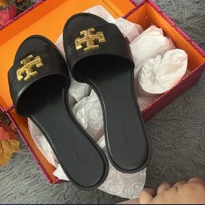 Tory Burch Black Slide Sandals